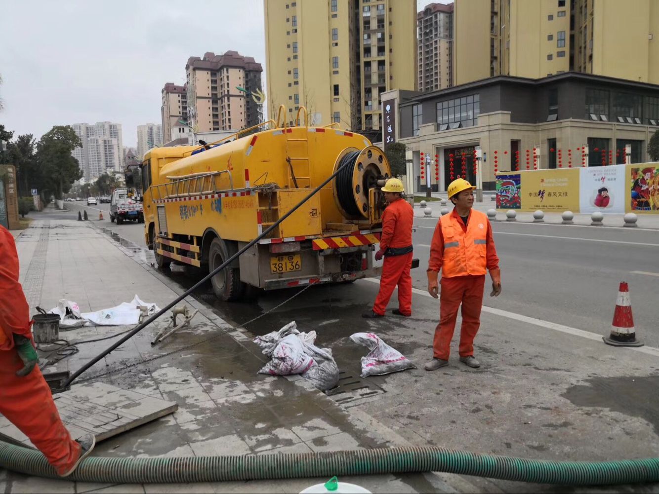 三江排污管道清淤-管道清洗